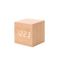 Multicolor geluiden controle houten klok moderne digitale LED Bureau alarm klok thermometer timer houten wit