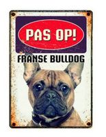 PLENTY GIFTS WAAKBORD BLIK FRANSE BULLDOG 15X21 CM - thumbnail