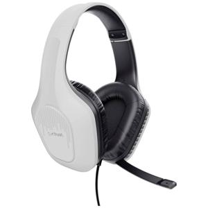 Trust GXT415W ZIROX Over Ear headset Gamen Kabel Stereo Wit