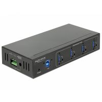 Delock 63309 USB 3.2 Gen 1-hub 4 poorten Zwart