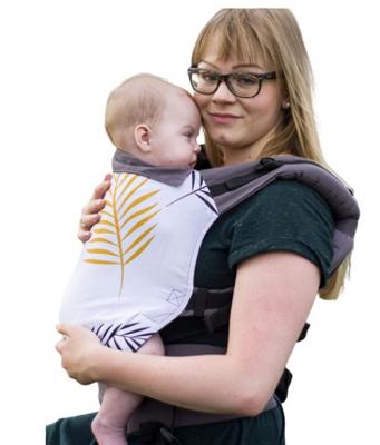 Luna Dream draagzak Standard Leaf katoen wit/bruin