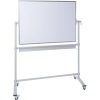 Dahle Mobiel whiteboard BASIC (b x h) 1000 mm x 1500 mm Wit Gelakt Draaibaar, Aan beide zijden te gebruiken, Incl. opbergbakje, Incl. wielen