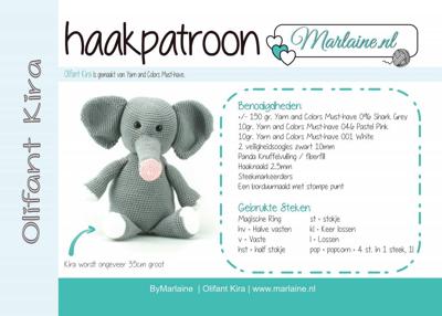 Patroonboekje Olifant Kira