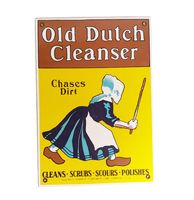 Old Dutch Cleanser Ande Rooney 1990&apos;s Emaille Bord - 33 x 23cm - thumbnail