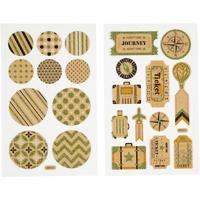 Creotime stickers cirkels en tassenlabels 4 vellen 16 x 10 cm