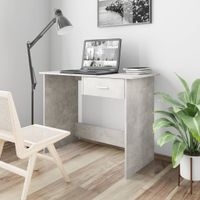 Bureau 100x50x76 cm spaanplaat betongrijs