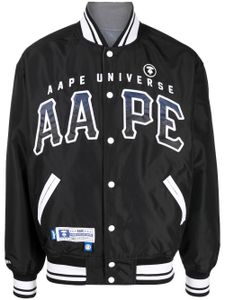 AAPE BY *A BATHING APE® veste bomber à patch logo - Noir