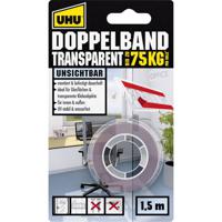 UHU 45375 45375 Dubbelzijdige tape UHU Transparant (l x b) 1.5 m x 19 mm 1 stuk(s) - thumbnail