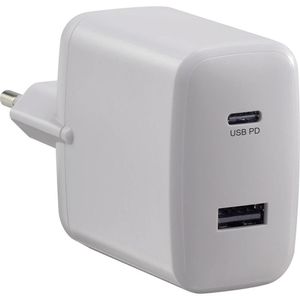 VOLTCRAFT UC-2ACX001 USB-oplader 30 W Thuis Uitgangsstroom (max.) 3000 mA Aantal uitgangen: 2 x USB, USB-C bus USB Power Delivery (USB-PD)