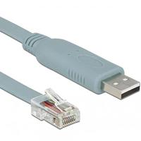 DeLock Adapterkabel USB 2.0 St > seriële 1 x RS232 RJ45 ST 1 m Grijs