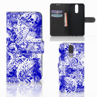 Telefoonhoesje met Naam Huawei Mate 10 Lite Angel Skull Blauw