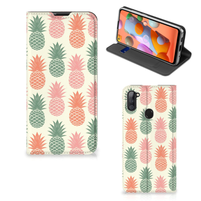 Samsung Galaxy M11 | A11 Flip Style Cover Ananas Samsung Galaxy M11 | A11 Flip Style Cover Ananas