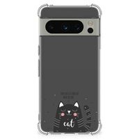 Google Pixel 8 Pro Stevig Bumper Hoesje Cat Good Day