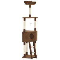 vidaXL Kattenkrabpaal met sisal krabpaal 180 cm bruin