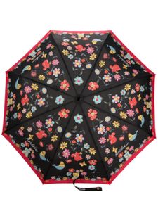 Moschino parapluie à fleurs - Noir