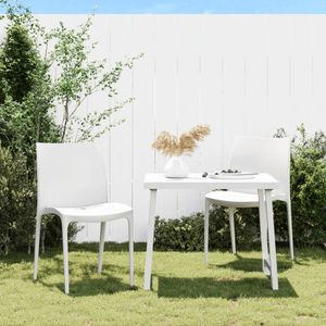 Tuinstoelen 2 st 50x46x80 cm polypropeen wit