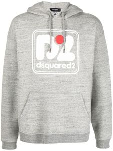 DSQUARED2 hoodie en coton à logo imprimé - Gris