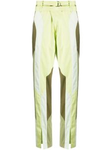 Kiko Kostadinov pantalon Daintree droit à design à empiècements - Vert