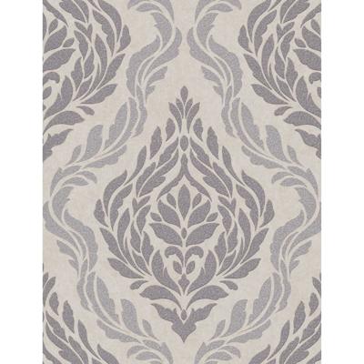 DUTCH WALLCOVERINGS Behang Medallion beige en zilverkleurig