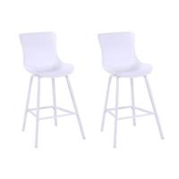 Hartman Sophie Alu Dining Barkruk - Set Van 2 - Zithoogte 73 Cm - Wit