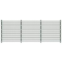 vidaXL Schuttingpaneel met palen 6x2 m groen