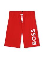 BOSS Kidswear short de bain à lien de resserrage - Rouge