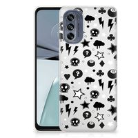 Silicone Back Case Motorola Moto G62 5G Silver Punk