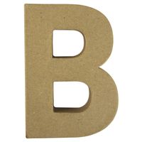 Beschilderbare letter B van papier mache   -