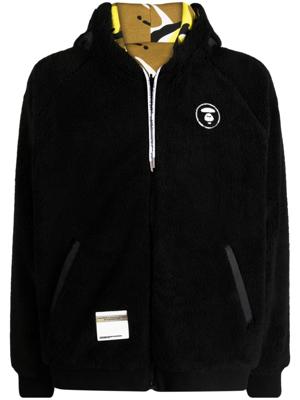 AAPE BY *A BATHING APE® Hoodie met logoplakkaat - Zwart AAPE BY *A BATHING APE® Hoodie met logoplakkaat - Zwart