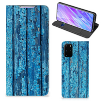 Samsung Galaxy S20 Plus Book Wallet Case Wood Blue - thumbnail