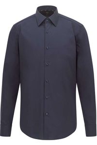 BOSS Regular Fit Overhemd Marine, Motief