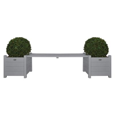 Esschert Design Bank met Plantenbak Grijs CF33G