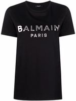 Balmain t-shirt à logo imprimé - Noir