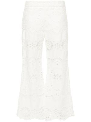 ZIMMERMANN pantalon Lexi à coupe évasée - Blanc
