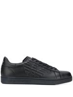 Ea7 Emporio Armani baskets à logo embossé - Noir