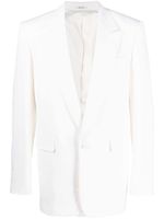 Alexander McQueen blazer en laine à simple boutonnage - Blanc - thumbnail