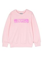 Moschino Kids sweat en coton à logo imprimé - Rose