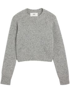 AMI Paris pull à logo brodé - Gris