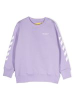 Off-White Kids sweat en coton à logo imprimé - Violet