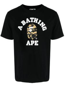 A BATHING APE® t-shirt Camo College en coton - Noir