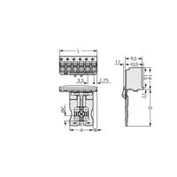 WAGO 2091-1103/002-000 Male behuizing (board) 2091 Totaal aantal polen: 3 Rastermaat: 3.50 mm Inhoud: 100 stuk(s)