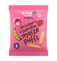 Maize puffs aardbei/banaan 6+ maanden bio