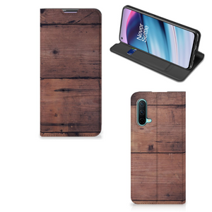 OnePlus Nord CE 5G Book Wallet Case Old Wood