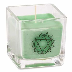 Geurkaars in Glas 4e Chakra - Koolzaadwas Ecologisch - Hartchakra