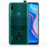 Huawei P Smart Z Silicone-hoesje Finger Don't Touch My Phone