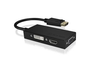 ICY BOX DisplayPort Adapter [1x DisplayPort stekker - 1x DVI, VGA-bus, HDMI-bus] IB-AC1031