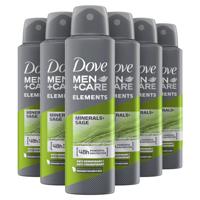 Dove Minerals + Sage anti-transpirant spray - 6 x 150 ml