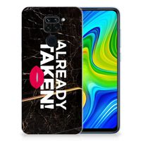 Xiaomi Redmi Note9 Siliconen hoesje met naam Already Taken Black - thumbnail