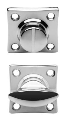 WC garnituur Glans Nikkel 38mm vierkant