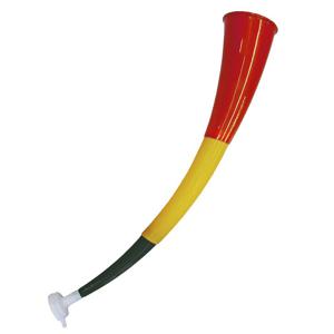 Supporters blaastoeter Belgische vlag kleuren - rood/geel/zwart - kunststof - 56 cm